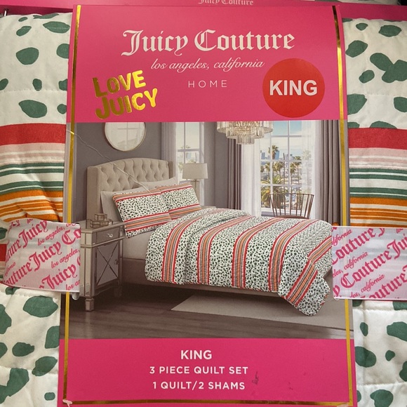 Juicy Couture Other - Juicy Couture King Size 3-Piece Quilt Set